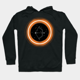 Neon Light Effect Sagittarius Hoodie